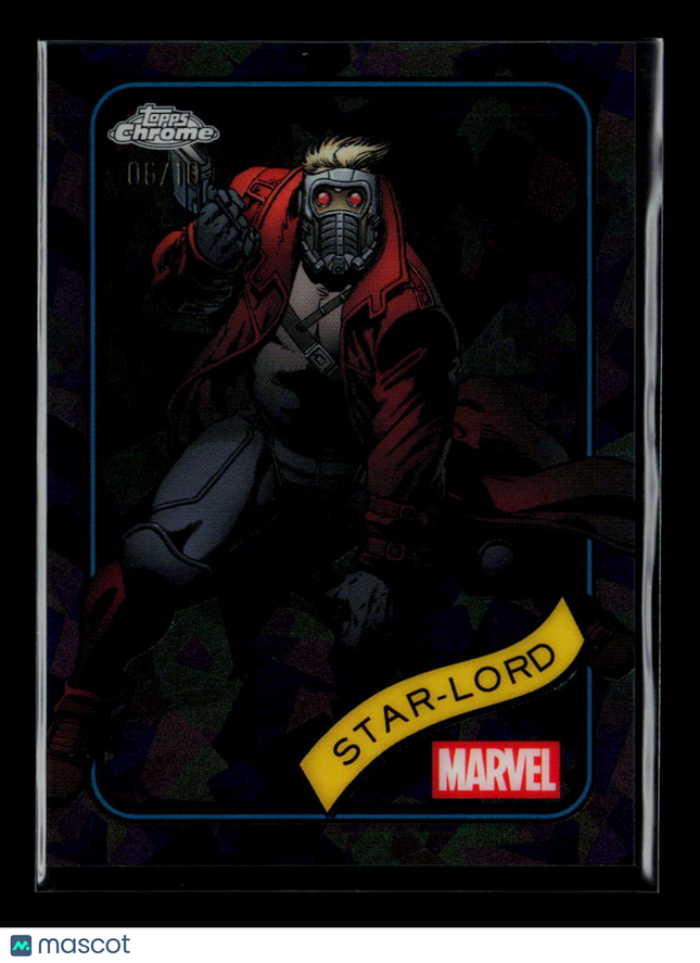 2025 Topps Chrome Marvel Sapphire Star-Lord Peter Quill #104 Black /10