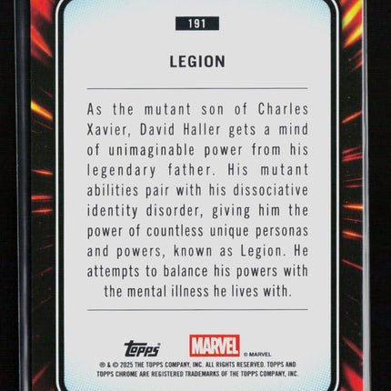 2025 Topps Chrome Marvel Sapphire Legion David Haller #191