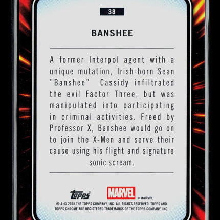 2025 Topps Chrome Marvel Sapphire Banshee #38