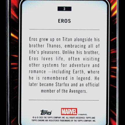 2025 Topps Chrome Marvel Sapphire Eros #3