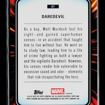 2025 Topps Chrome Marvel Sapphire Daredevil #97