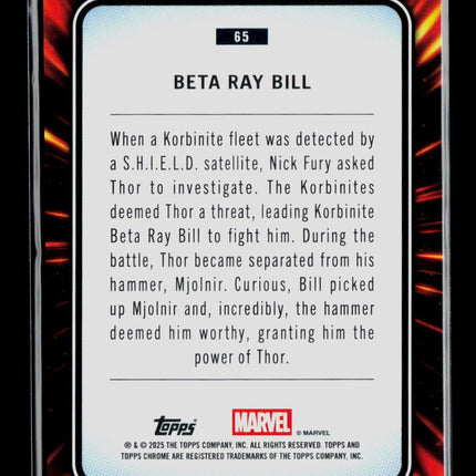 2025 Topps Chrome Marvel Sapphire Beta Ray Bill #65