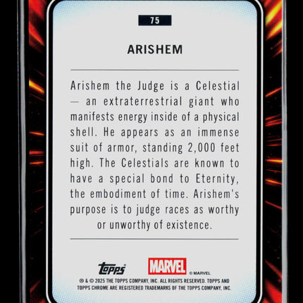2025 Topps Chrome Marvel Sapphire Arishem #75