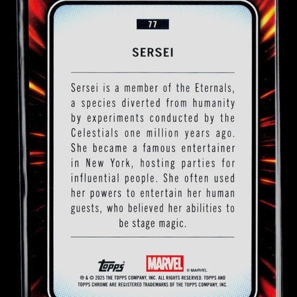 2025 Topps Chrome Marvel Sapphire Sersi #77