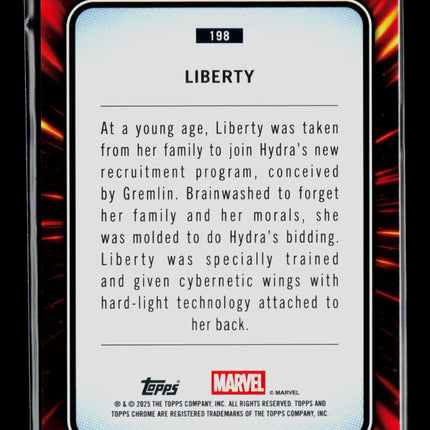 2025 Topps Chrome Marvel Sapphire Liberty 1st Appearance 68/99 #198 Green