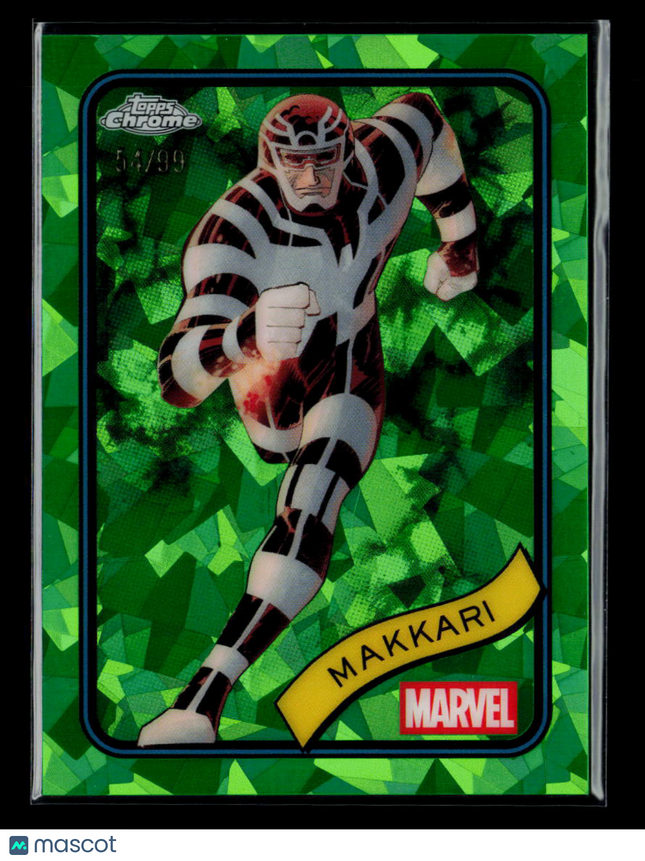 2025 Topps Chrome Marvel Sapphire Makkari 54/99 #114 Green