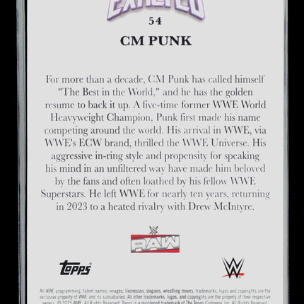 2025 Topps Exalted CM Punk #54 Black 1/1