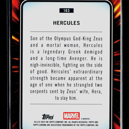 2025 Topps Chrome Marvel Sapphire Hercules #163