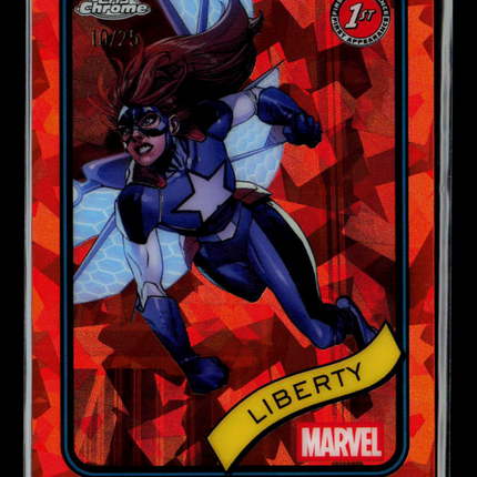 2025 Topps Chrome Marvel Sapphire Liberty 1st Appearance 10/25 #198 orange