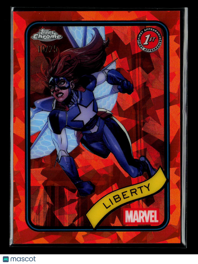 2025 Topps Chrome Marvel Sapphire Liberty 1st Appearance 10/25 #198 orange