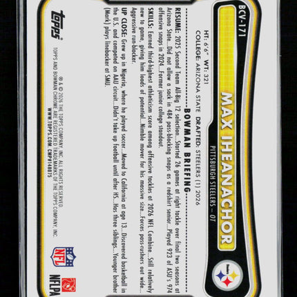 2026 Topps Bowman Chrome Max Iheanachor #BCV-171 Blue RC /150