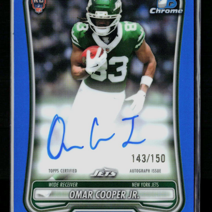 2026 Bowman Chrome Football Omar Cooper Jr. #BCRA-OC Blue 143/150 RC Auto