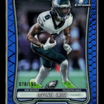 2026 Bowman Chrome DeVonta Smith #BCV-81 Blue Reptilian 078/150
