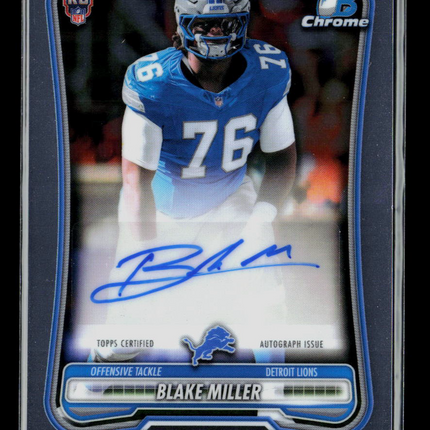 2026 Topps Bowman Chrome Football Blake Miller #BCRA-BMI RC Auto