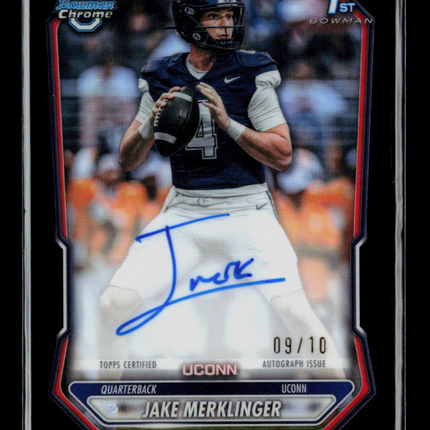 2026 Bowman Chrome Jake Merklinger #BCPA-JME Black 09/10 1st Bowman Auto