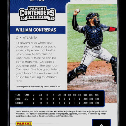 2021 Panini Contenders Baseball William Contreras #104 RC 06/23 Auto Cracked Ice