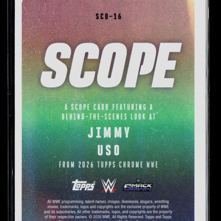 2026 Topps Chrome WWE Jimmy Uso #SCO-16 Green 56/99