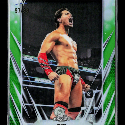 2026 Topps Chrome WWE Berto #122 Green Refractor 97/99