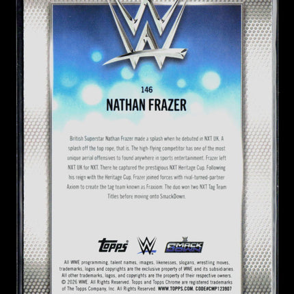 2026 Topps Chrome WWE Nathan Frazer #146 Green Refractor