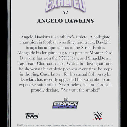 2025 Topps WWE Exalted Angelo Dawkins #52 88/99