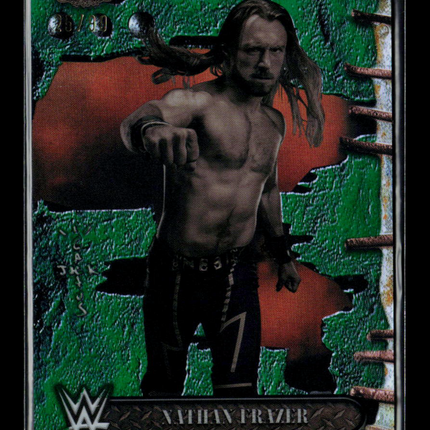 2025 Topps Chrome WWE Cactus Jack Nathan Frazer #97 Green 25/90