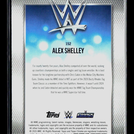 2026 Topps Chrome WWE Alex Shelley #152 62/75