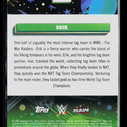 2026 Topps Chrome WWE Erik #79 Green Sparkle