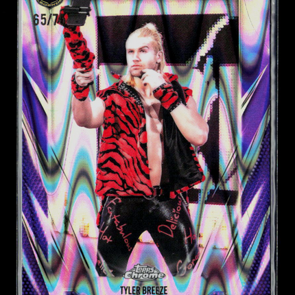 2026 Topps Chrome WWE Tyler Breeze #91 Purple Wave Refractor