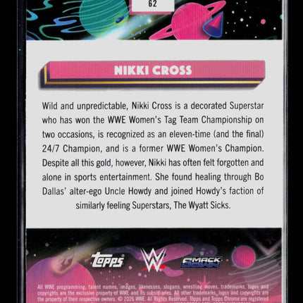 2026 Topps Chrome WWE Nikki Cross #62 Green Glitter
