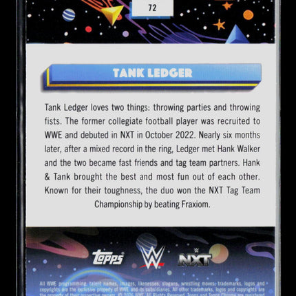 2026 Topps Chrome WWE Tank Ledger #72 Green Speckle Refractor