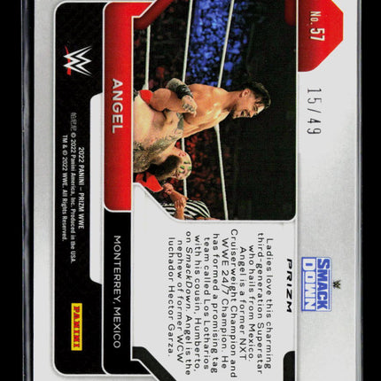 2022 Panini Prizm WWE Angel #57 Teal 15/49