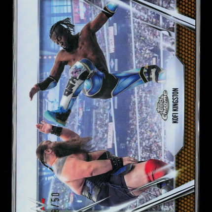 2026 Topps Chrome WWE Kofi Kingston #166 Gold Refractor 38/50