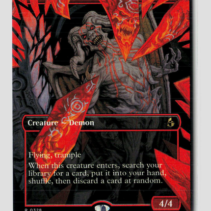 MTG Curse-Marred Demon (Borderless) Reality Fracture R • 328 Normal