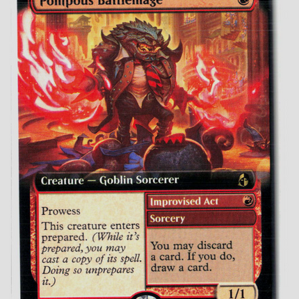 MTG Pompous Battlemage (Extended Art) Reality Fracture R • 428 Normal
