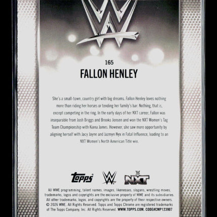 2026 Topps Chrome WWE Fallon Henley #165 Teal 035/199