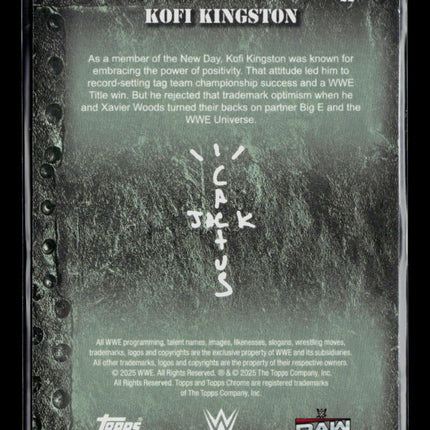 2025 Topps Chrome WWE Cactus Jack Kofi Kingston #22