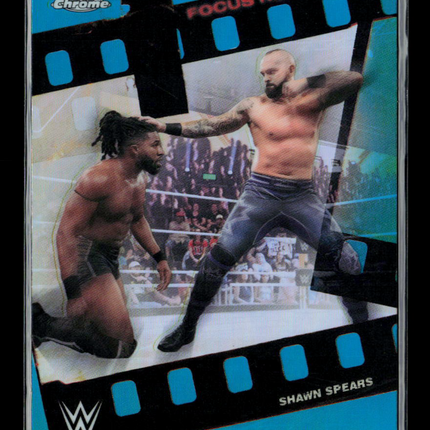 2026 Topps Chrome WWE Shawn Spears #FR-11 Aqua Refractor 077/199