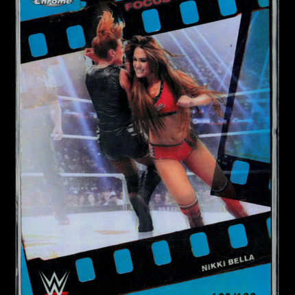 2026 Topps Chrome WWE Nikki Bella #FR-21 Blue Refractor 193/199