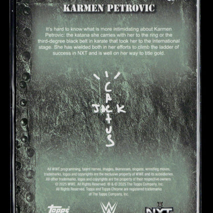 2025 Topps Chrome WWE Karmen Petrovic #29 Blue