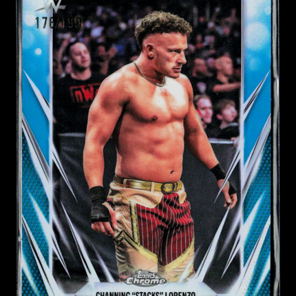 2026 Topps Chrome WWE Channing "Stacks" Lorenzo #188 Aqua Refractor 178/199