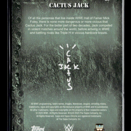 2025 Topps Chrome WWE Mick Foley Cactus Jack #50