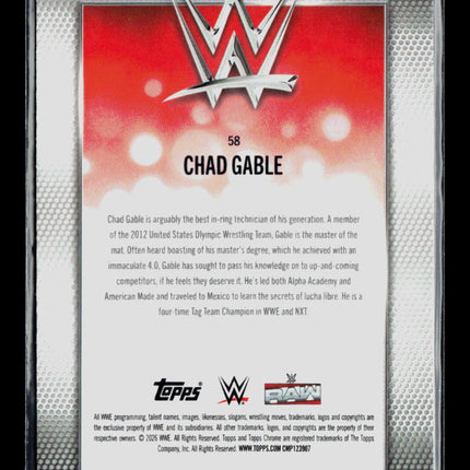 2026 Topps Chrome WWE Chad Gable #58 Green Refractor 219/275
