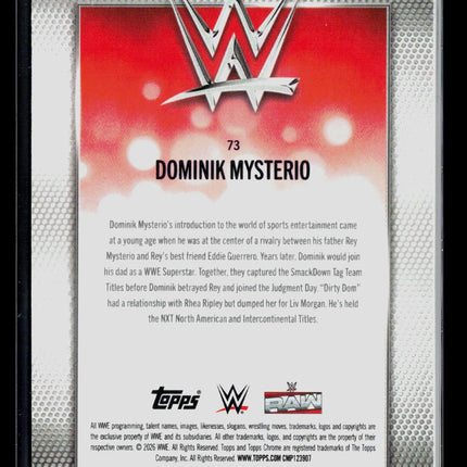 2026 Topps Chrome WWE Dominik Mysterio #73 249/275