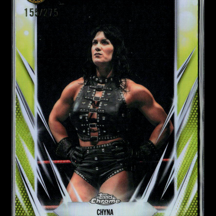 2026 Topps Chrome WWE Chyna #85 Green Refractor 155/275