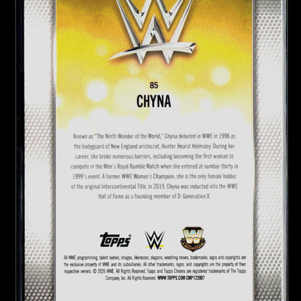 2026 Topps Chrome WWE Chyna #85 Green Refractor 155/275