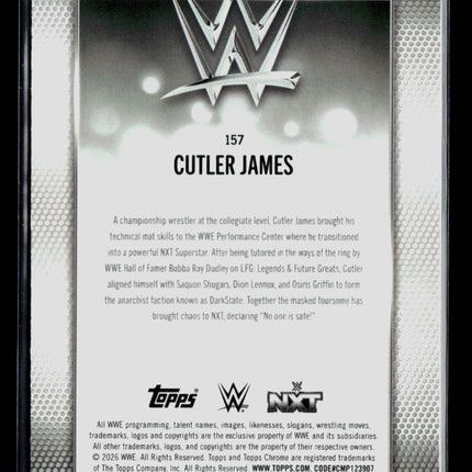 2026 Topps Chrome WWE Cutler James #157 RC 272/275