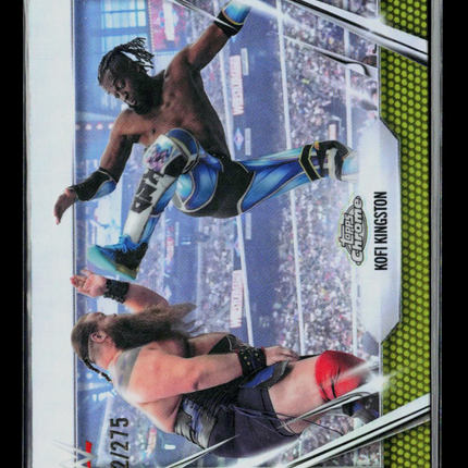 2026 Topps Chrome WWE Kofi Kingston #166 Green Refractor 202/275