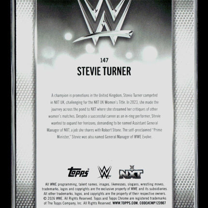 2026 Topps Chrome WWE Stevie Turner #147 Green Refractor 127/275