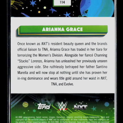 2026 Topps Chrome WWE Arianna Grace #114