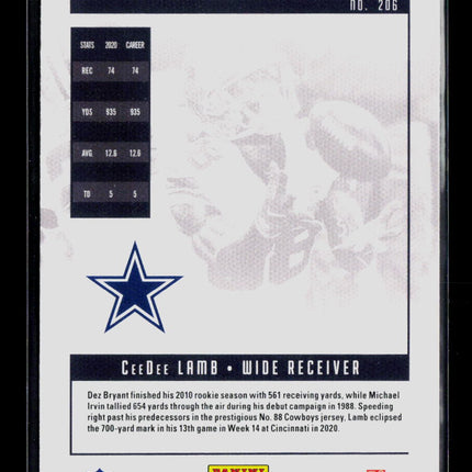 2021 Panini Chronicles Luminance Football CeeDee Lamb #206 RC